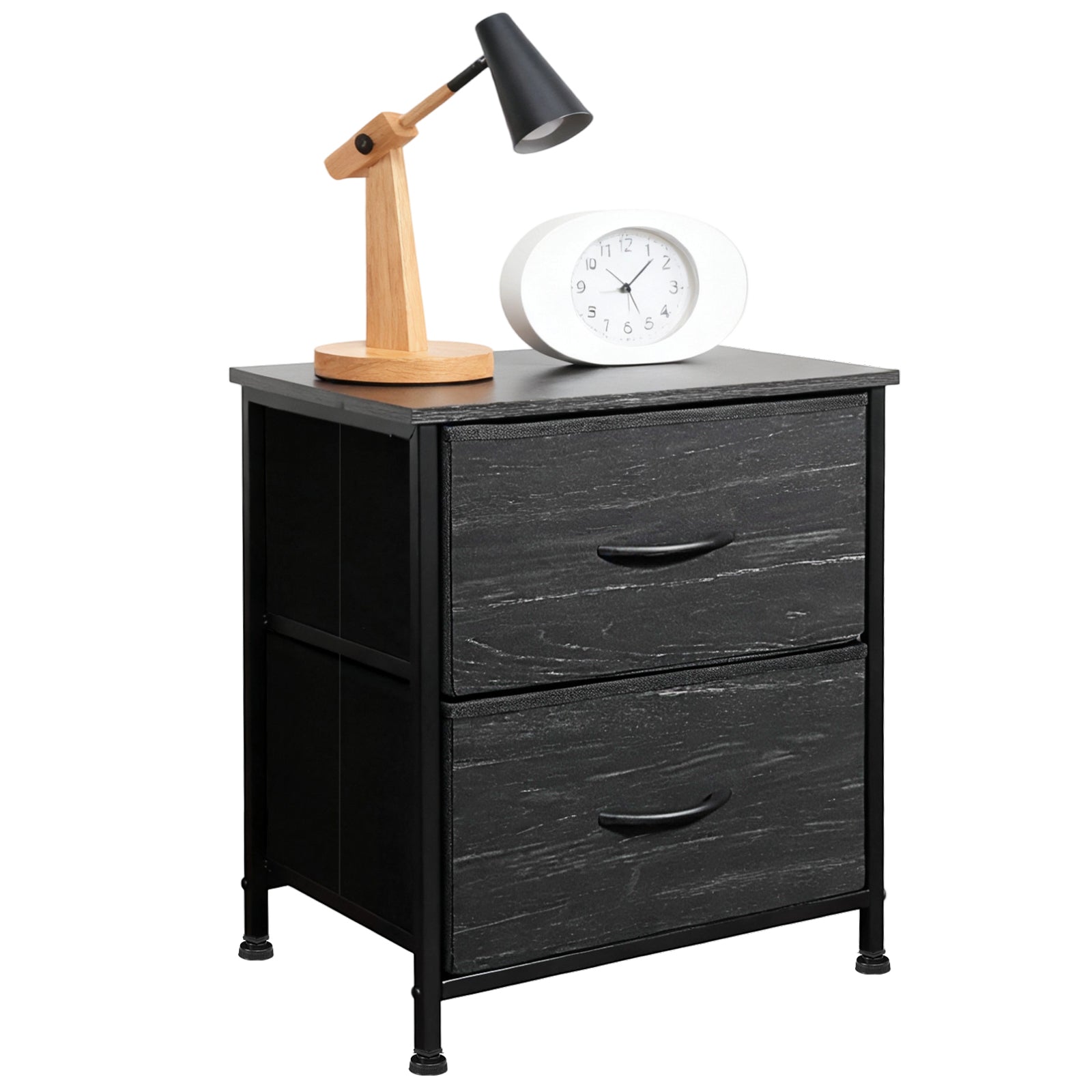 Shawken 2-Drawer Fabric Storage Nightstand