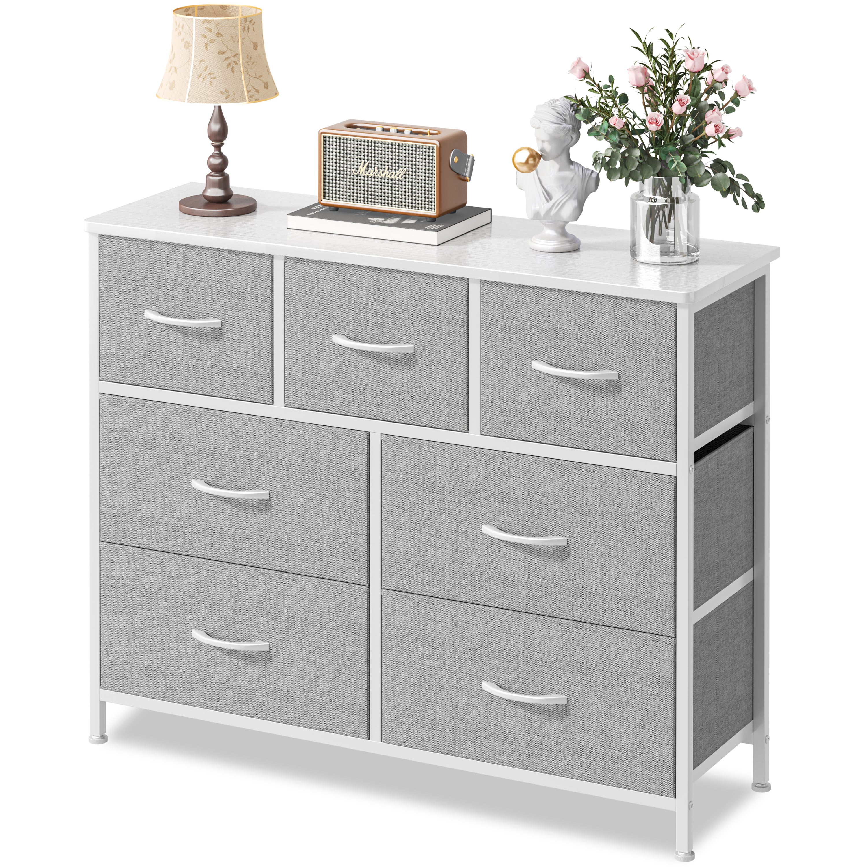 Shawken 7-Drawer Fabric Dresser, Large Storage Organizer