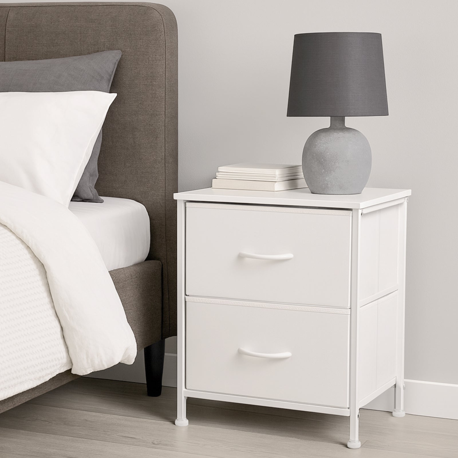 Shawken 2-Drawer Fabric Storage Nightstand