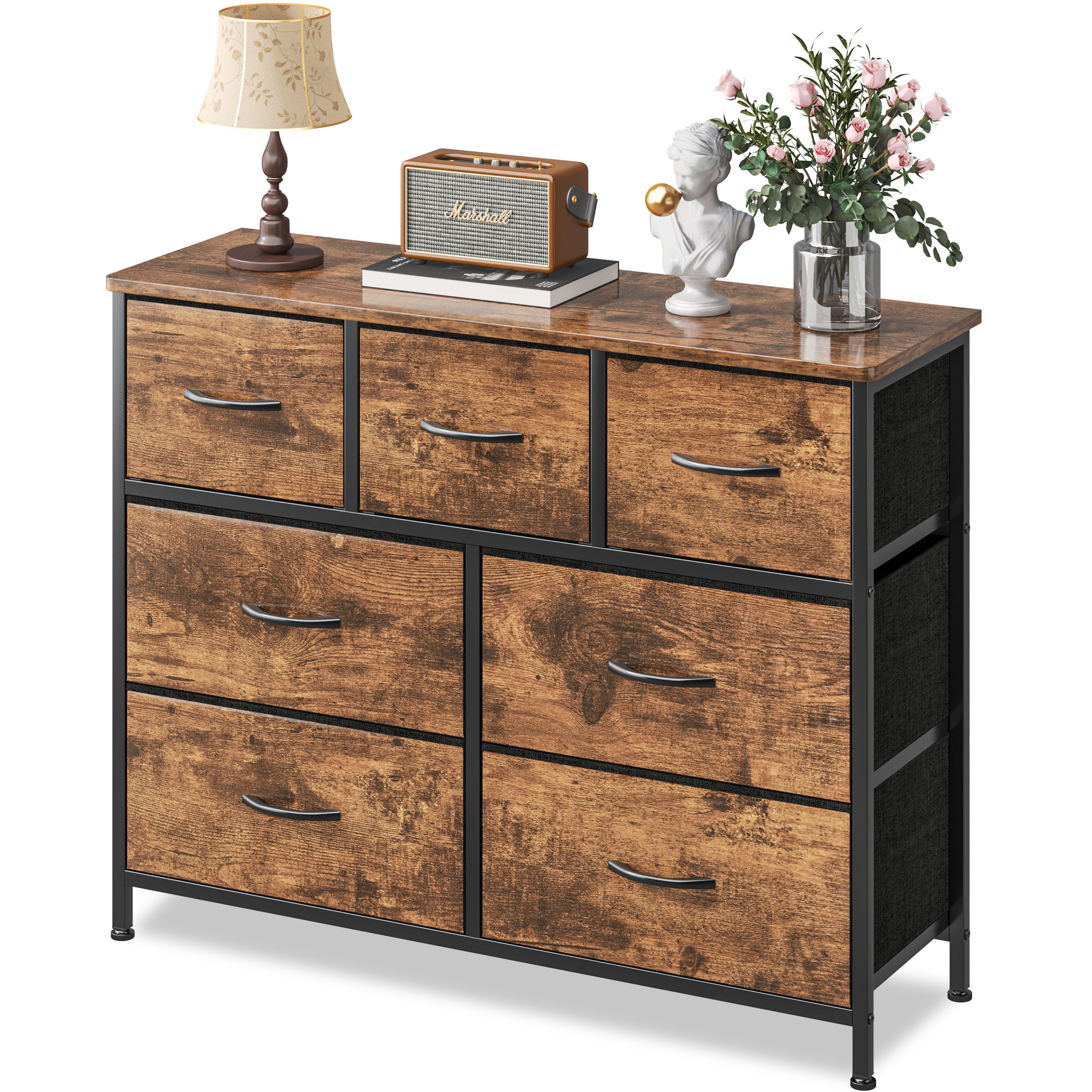 Shawken 7-Drawer Fabric Dresser, Large Storage Organizer