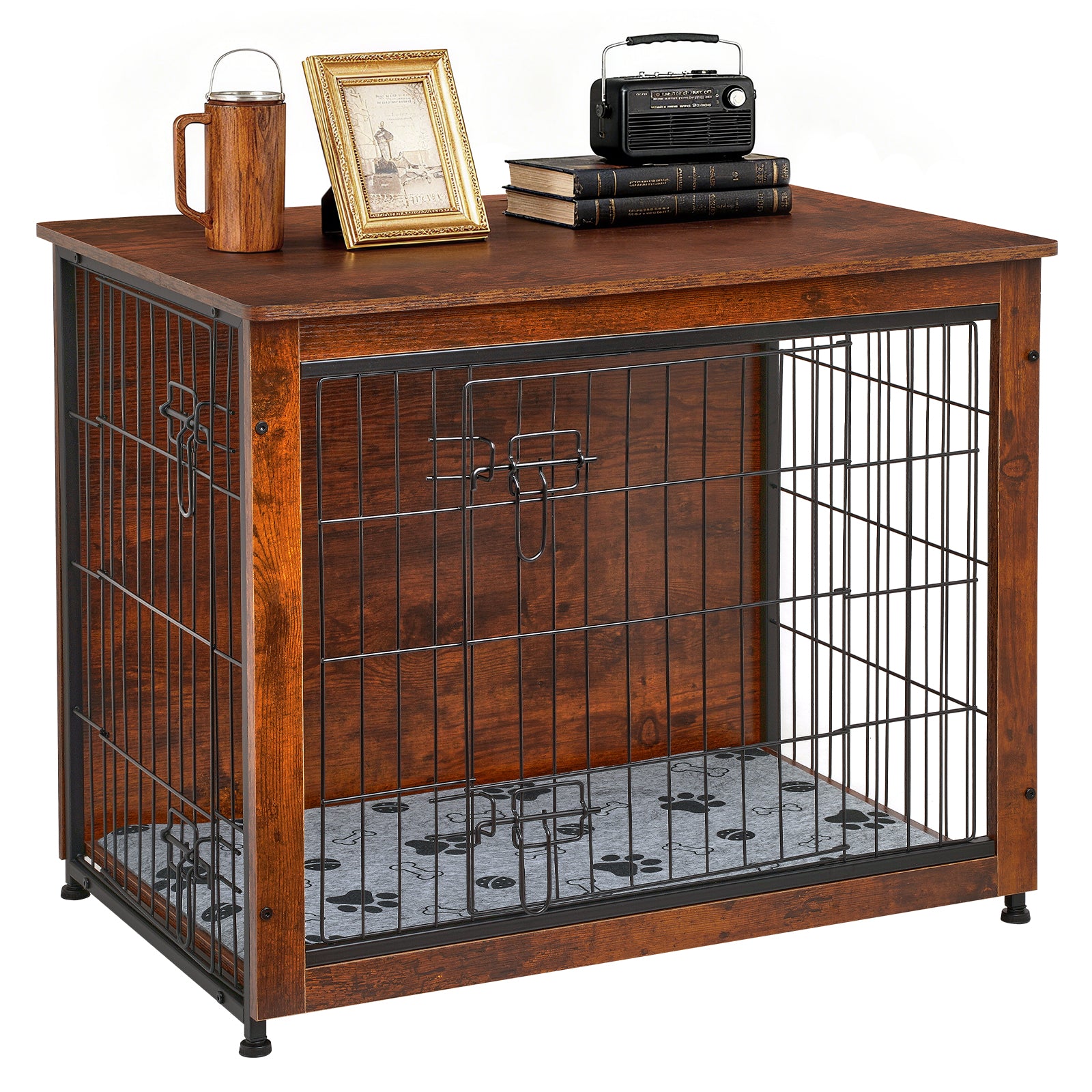 SHAWKEN 31.5" Medium Wooden Dog Crate Side Table