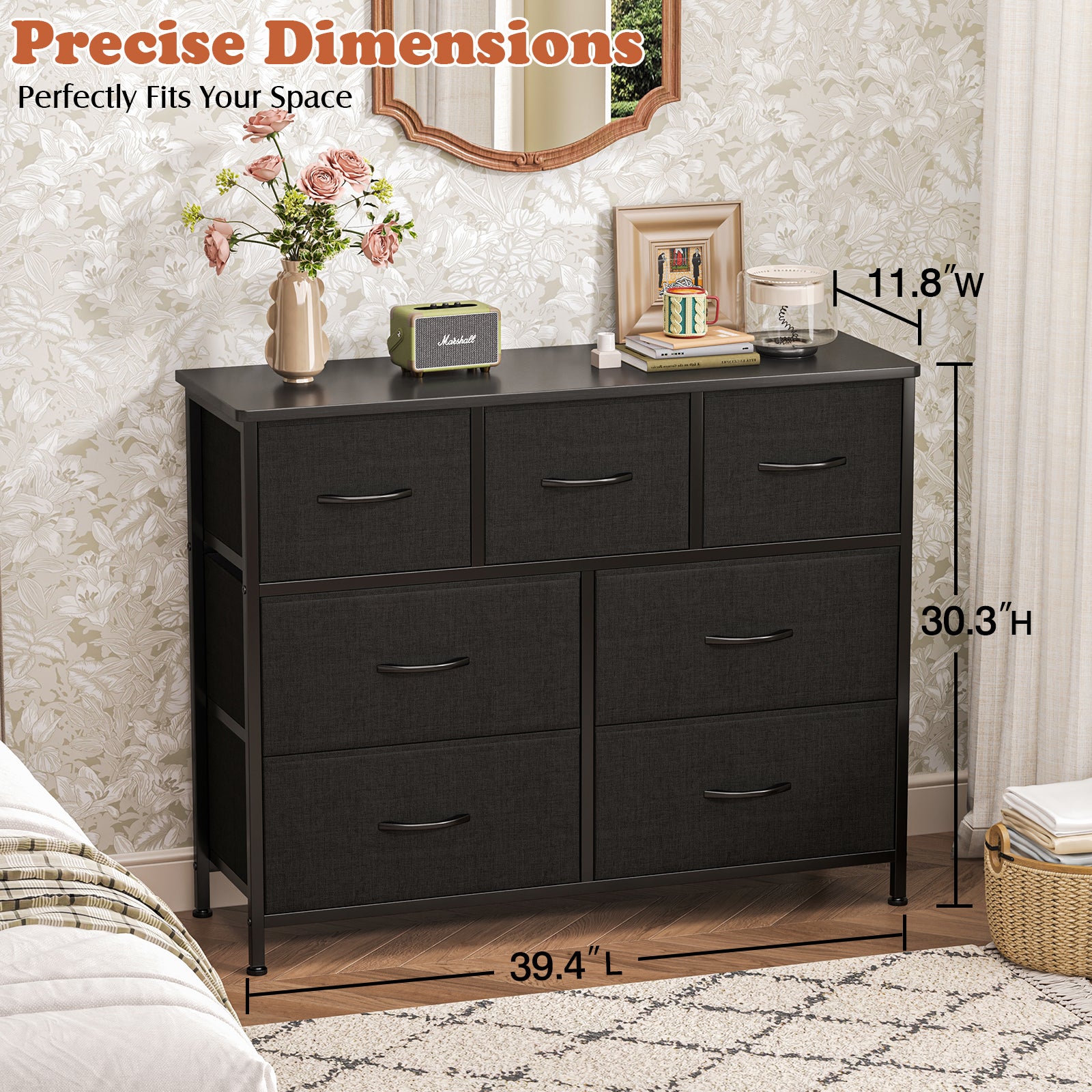 Shawken 7-Drawer Fabric Dresser, Large Storage Organizer