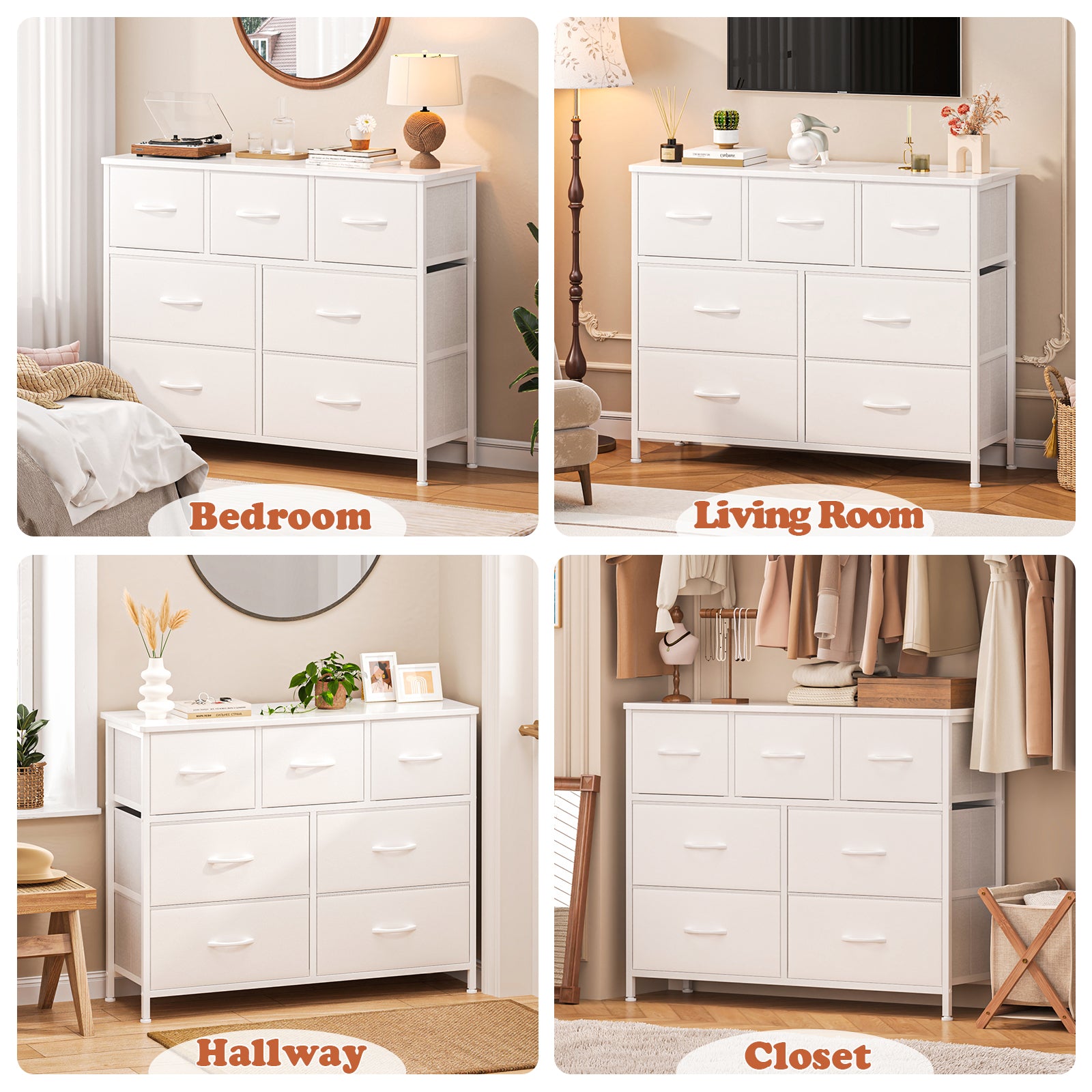 Shawken 7-Drawer Fabric Dresser, Large Storage Organizer