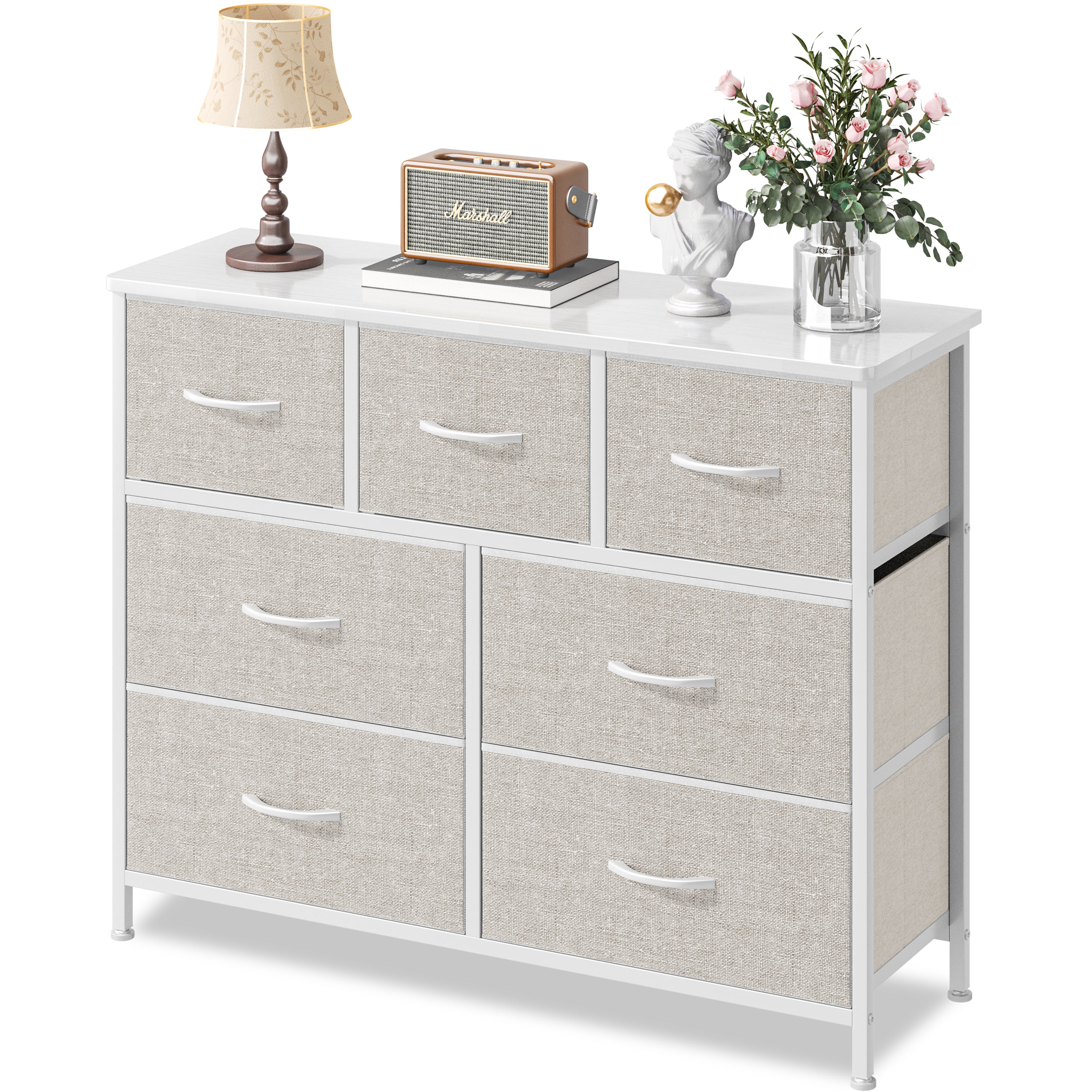 Shawken 7-Drawer Fabric Dresser, Large Storage Organizer