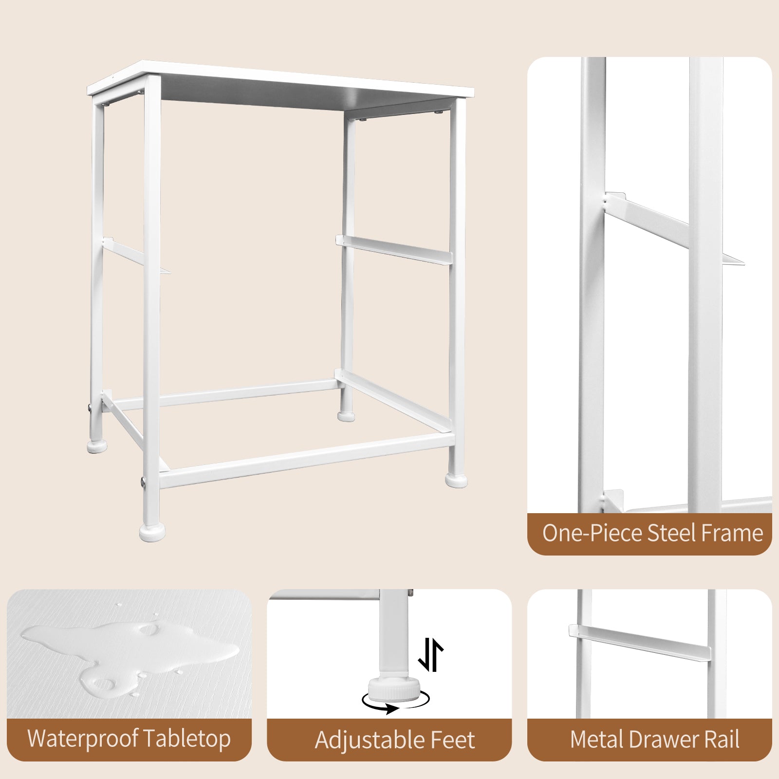 Shawken 2-Drawer Fabric Storage Nightstand