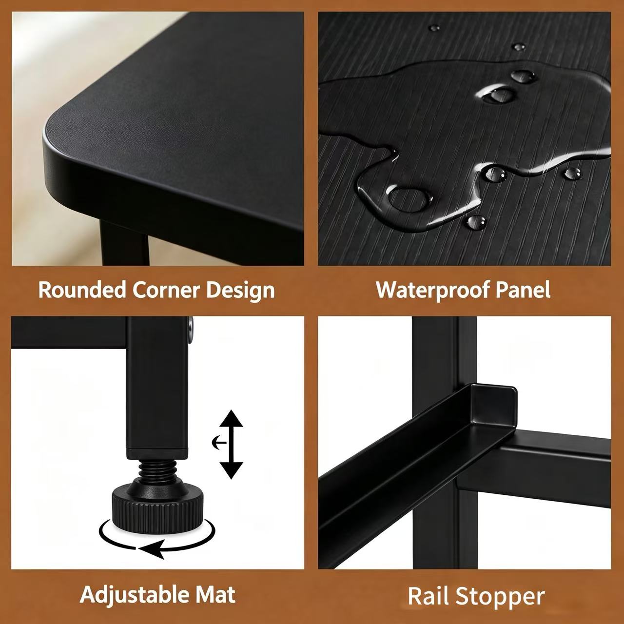 Shawken 3-Drawer Fabric Storage Nightstand