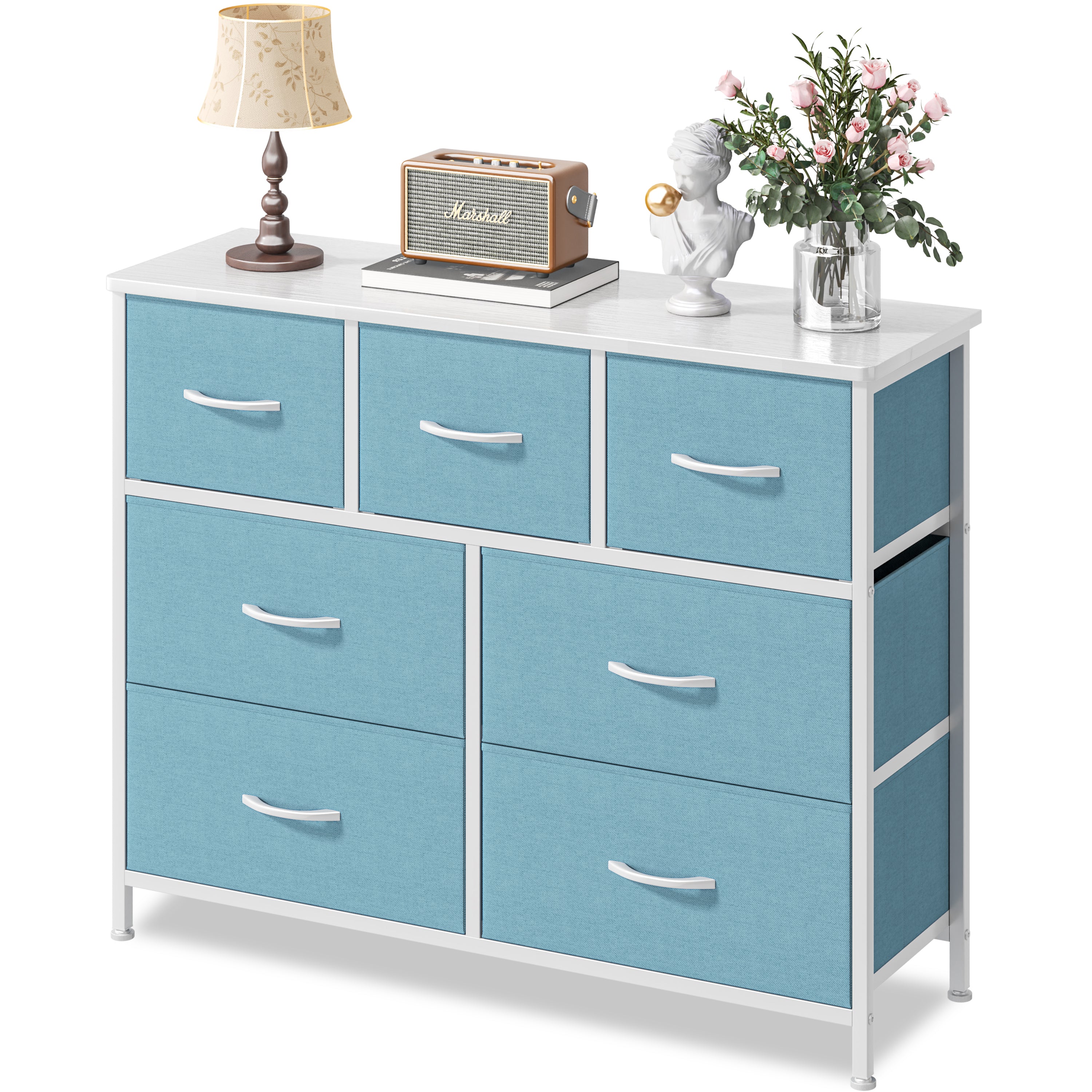 Shawken 7-Drawer Fabric Dresser, Large Storage Organizer