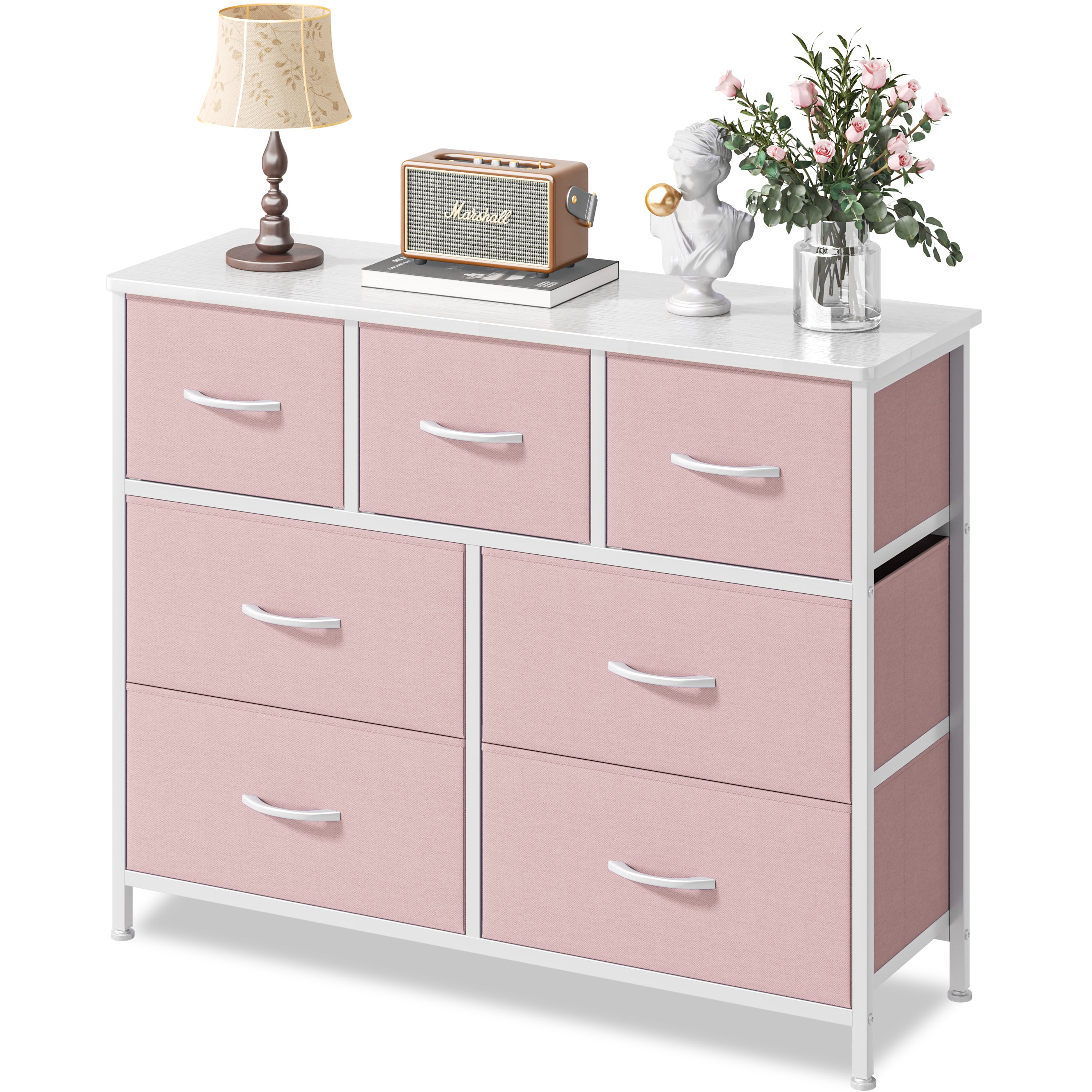 Shawken 7-Drawer Fabric Dresser, Large Storage Organizer