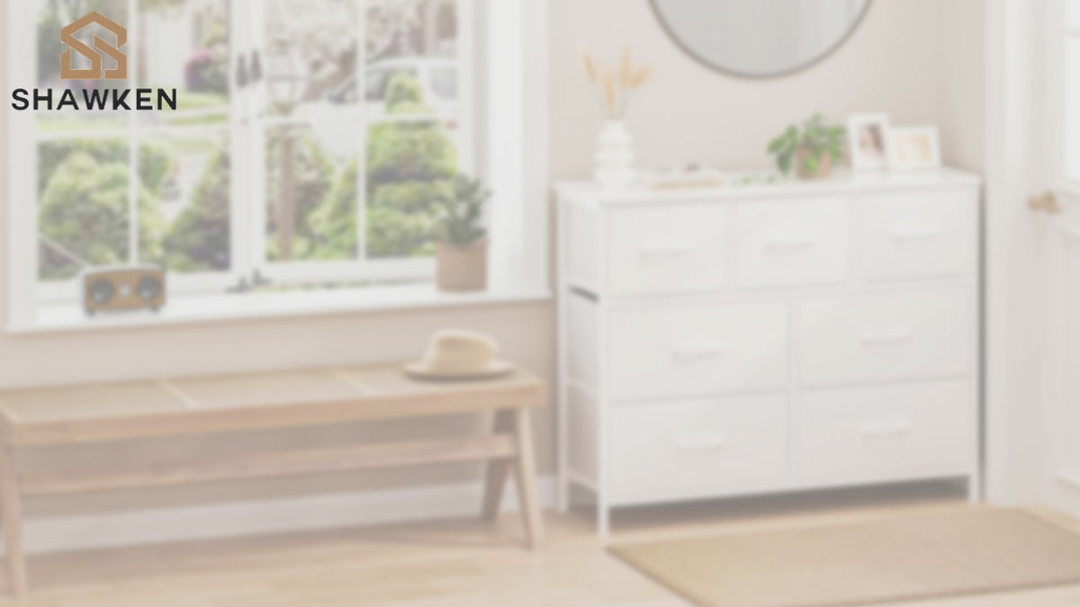 Shawken 7-Drawer Fabric Dresser, Large Storage Organizer